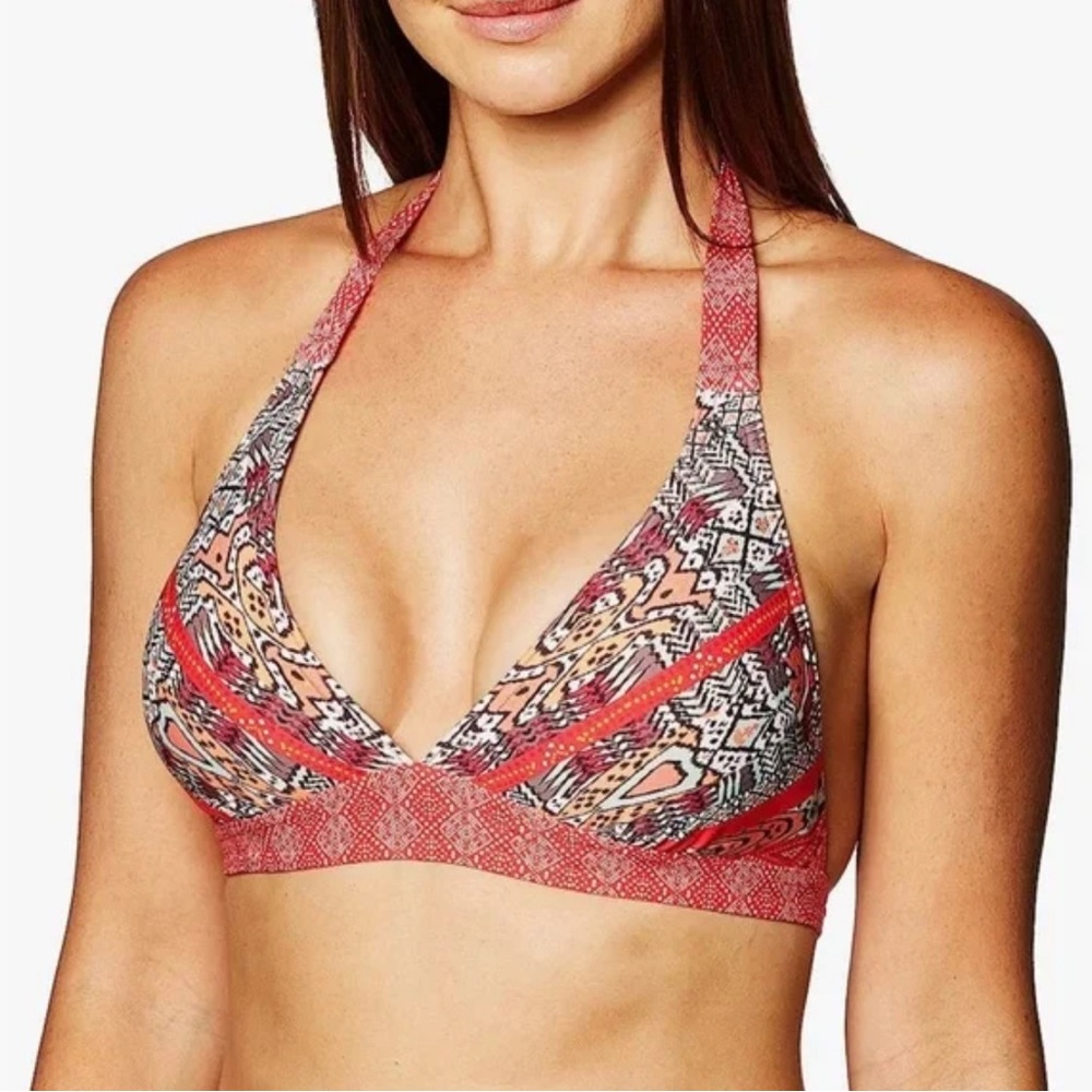 PrAna Lahari Top Carmine Pink Marrakesh M EUC